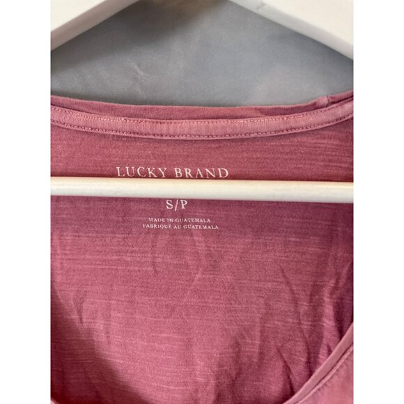 Lucky Brand Women's Floral Graphic Tee Pink Small Feminine Casual T Shirt - Picture 2 of 5